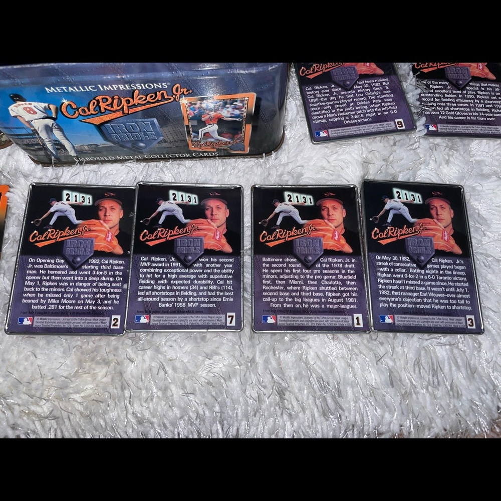 Vintage Metallic Embossed Cal Ripken Baseball Cards - Picture 7 of 16
